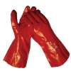 Werkhandschoen PVC rood, met kap